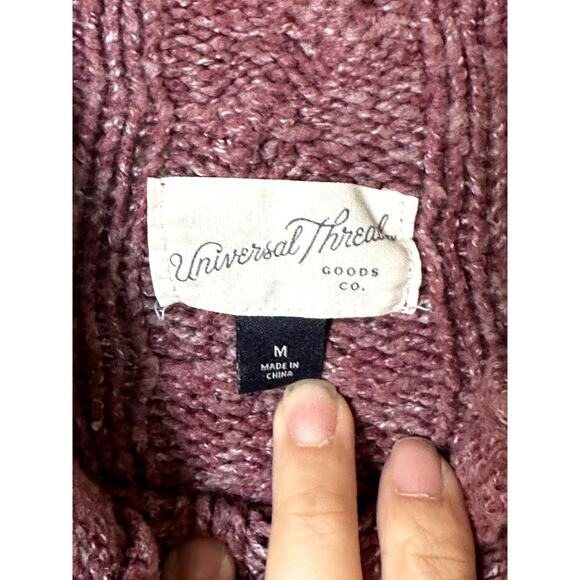 Universal Thread Goods Co. Burgundy Cotton Blend Knit Sweater – Women’s Medium - Picture 2 of 11